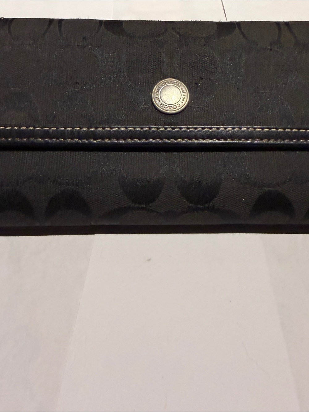 Vintage Coach Hamptons Blk wallet w/ checkbook